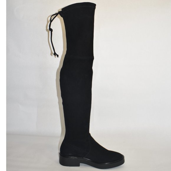 Stuart Weitzman Mara Over the Knee Platform Boot Black Suede Size 12 B - Picture 6 of 10